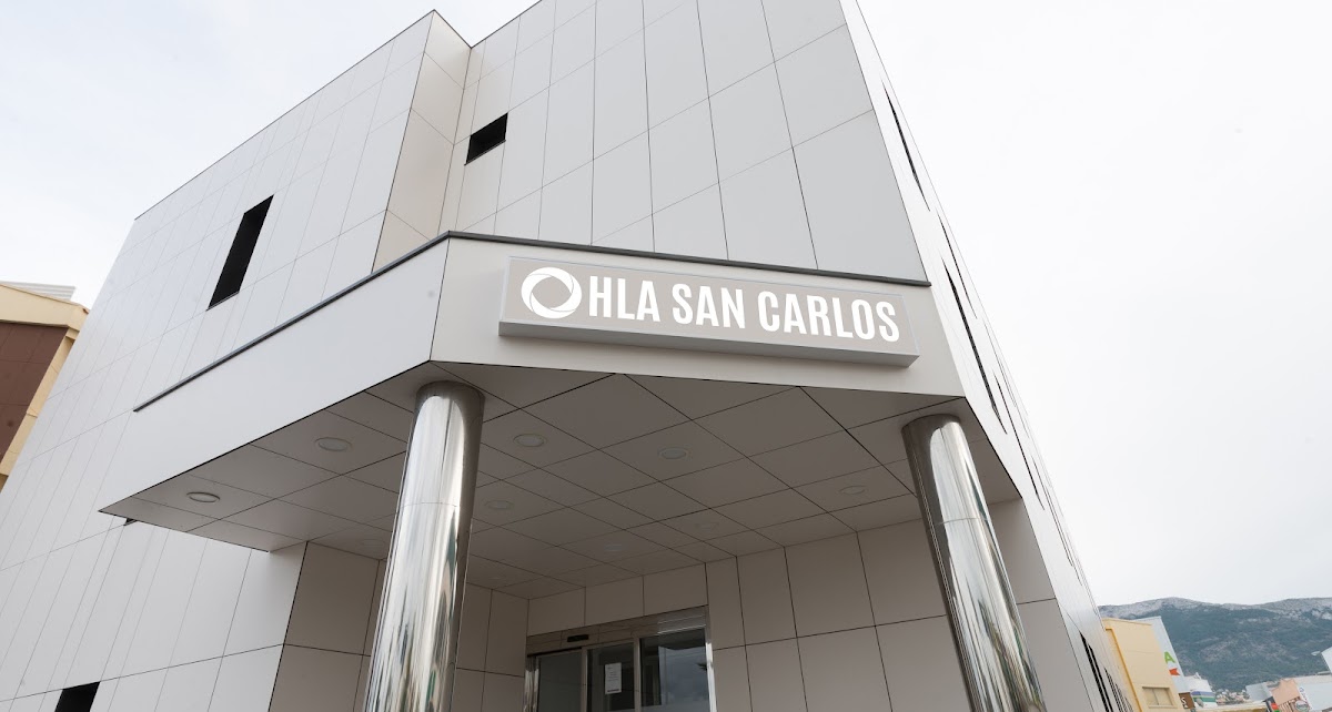 HLA San Carlos Hospital entrance in Denia
