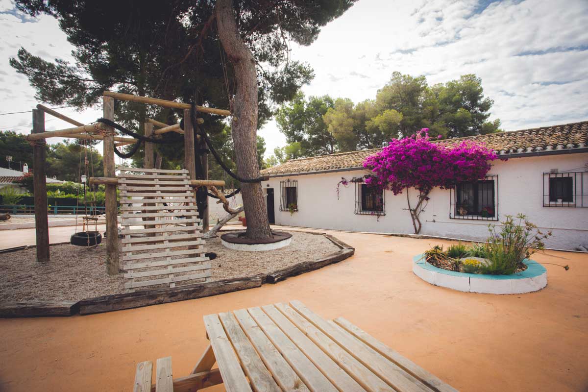 Courtyard activity at Waldorf El Montgo